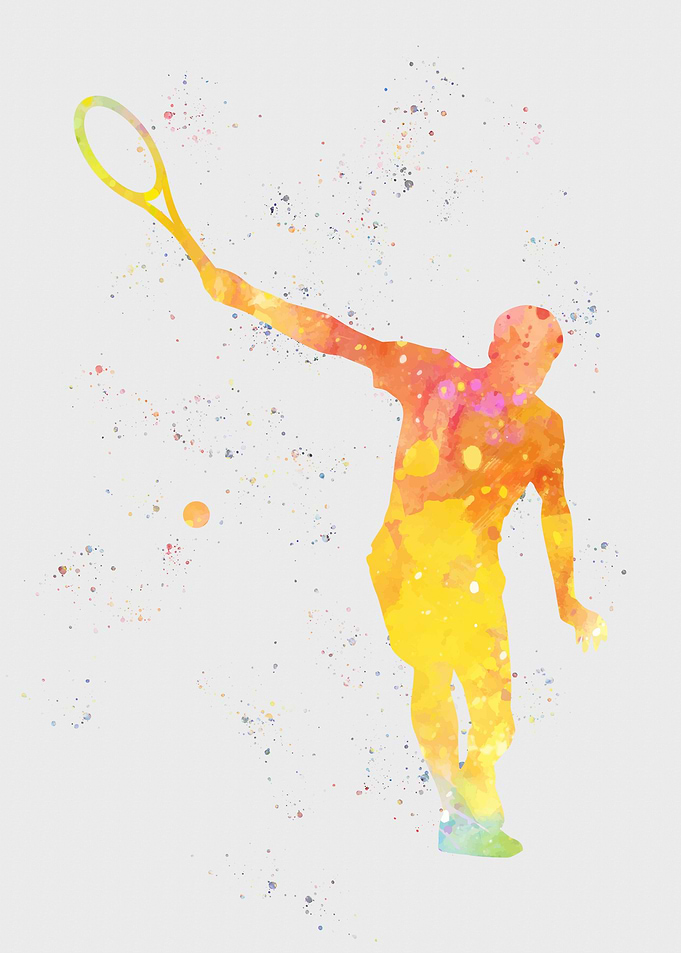 Tennis Player Painting