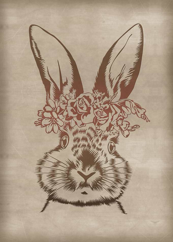 Floral crown rabbit
