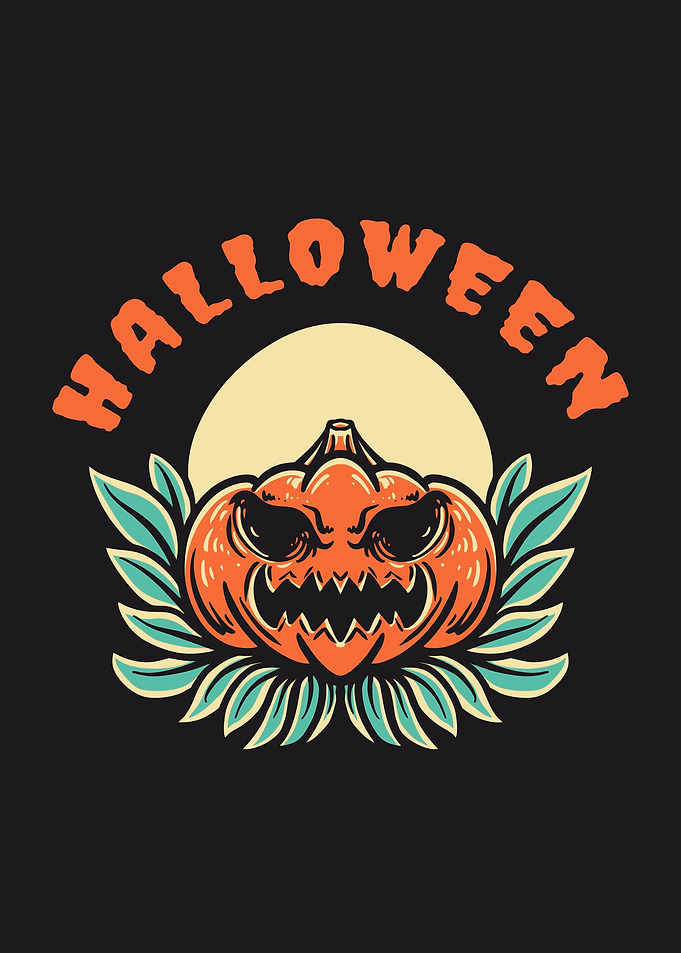 pumpkin halloween retro