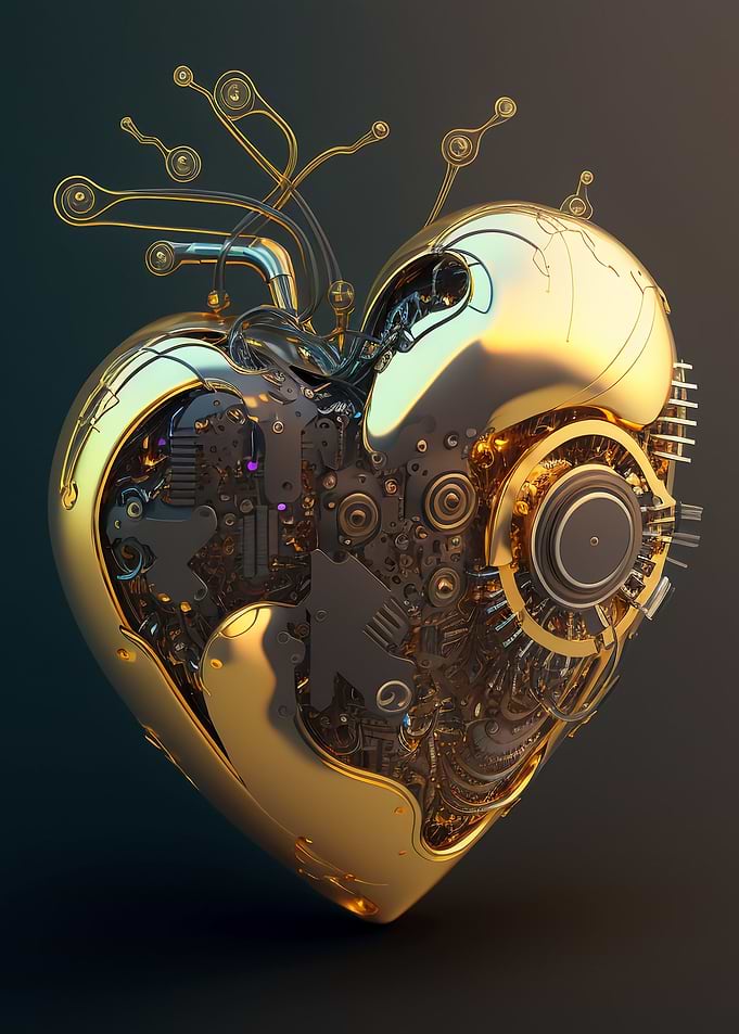 Modern iron heart