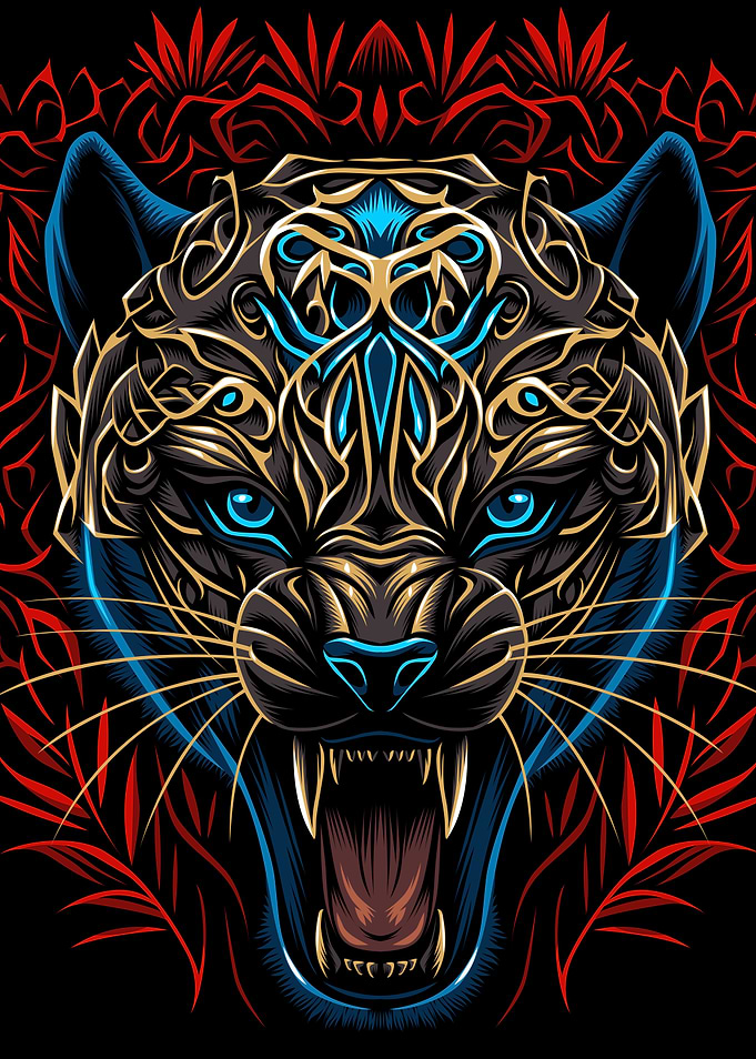 Golden panther tribal