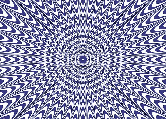 Vibrant waves illusion art