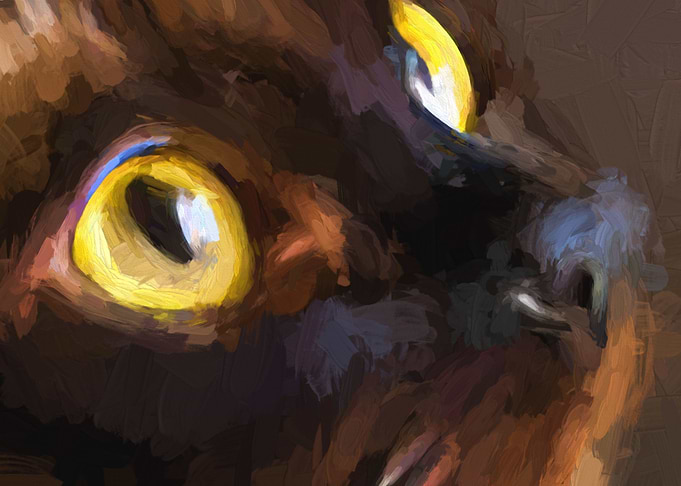 Oil Siamese Cat Portrait