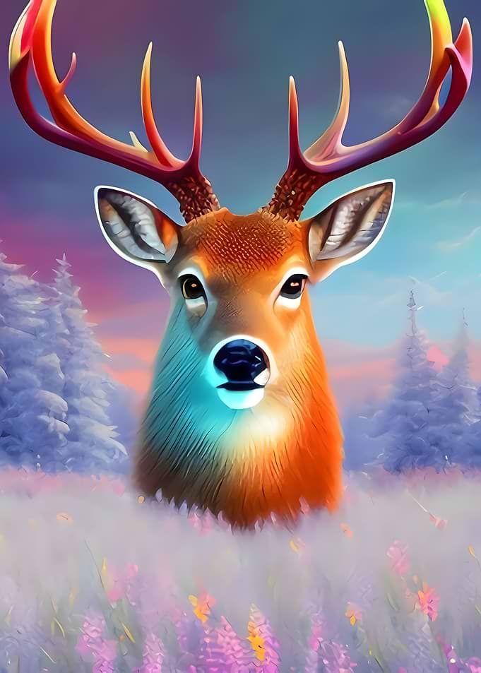Deer Winter Beauty