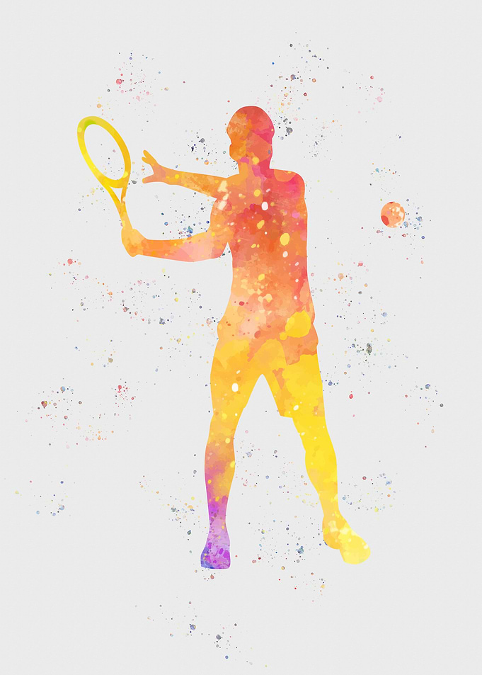 Tennis Player Painting
