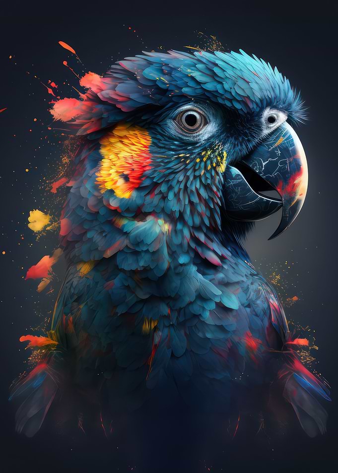 Proud Blue Parrot