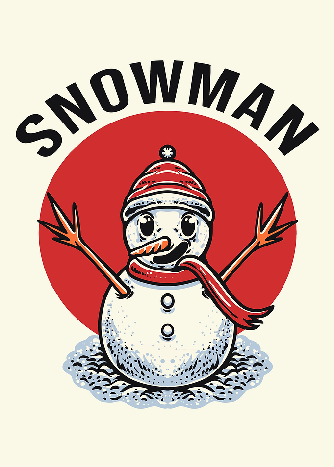 Christmas happy snowman