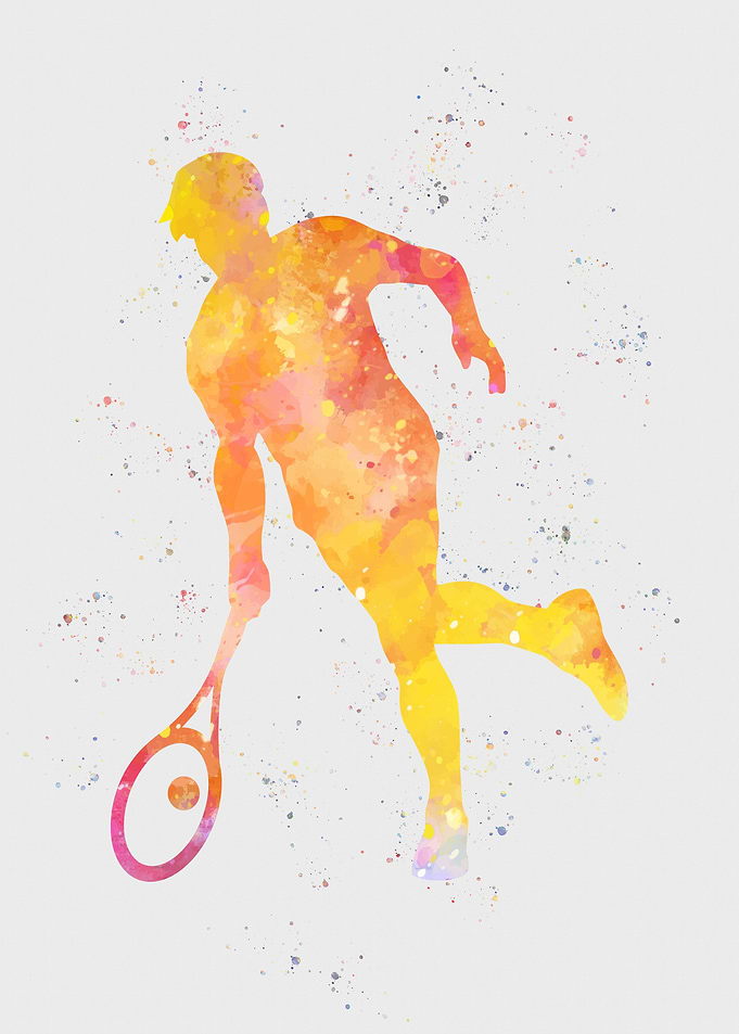 Tennis Player Painting