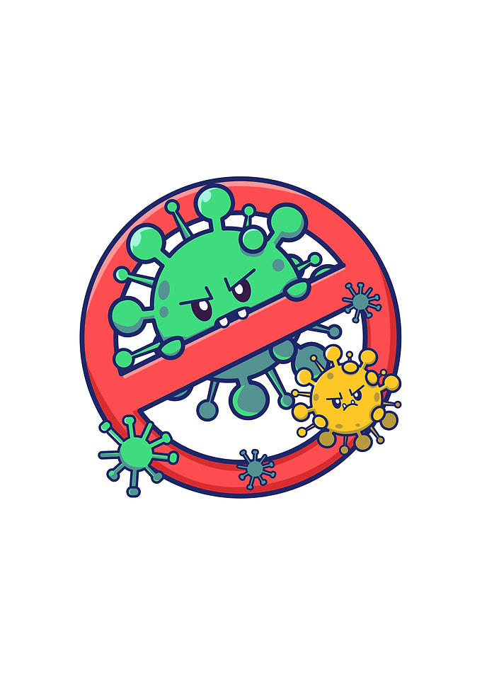 Cute Virus Cartoon