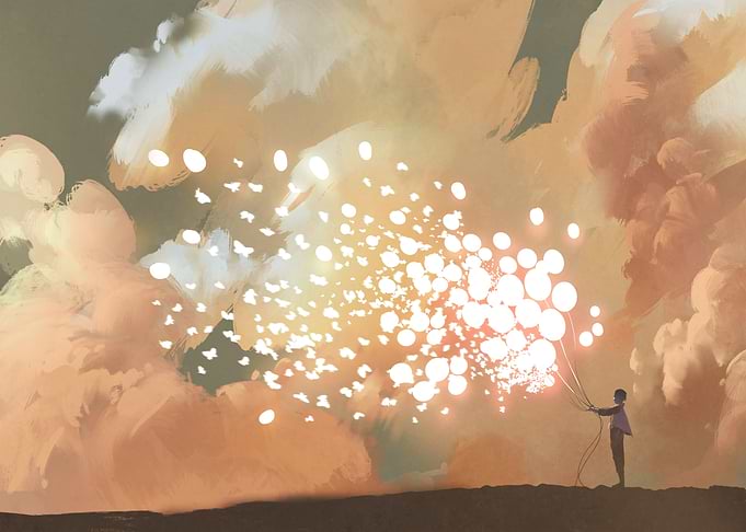 balloons and butterflies