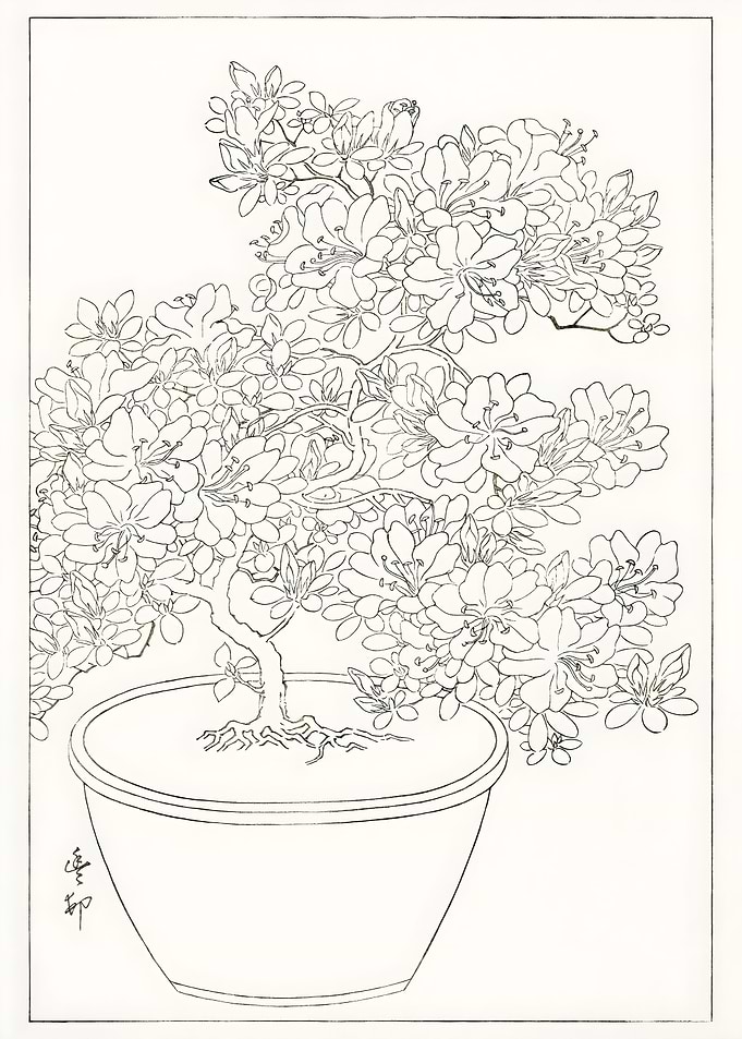 Ukiyoe Minimalist Floral