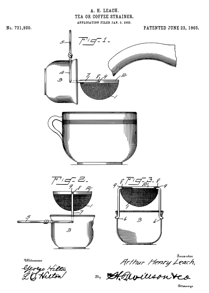 Tea strainer patent