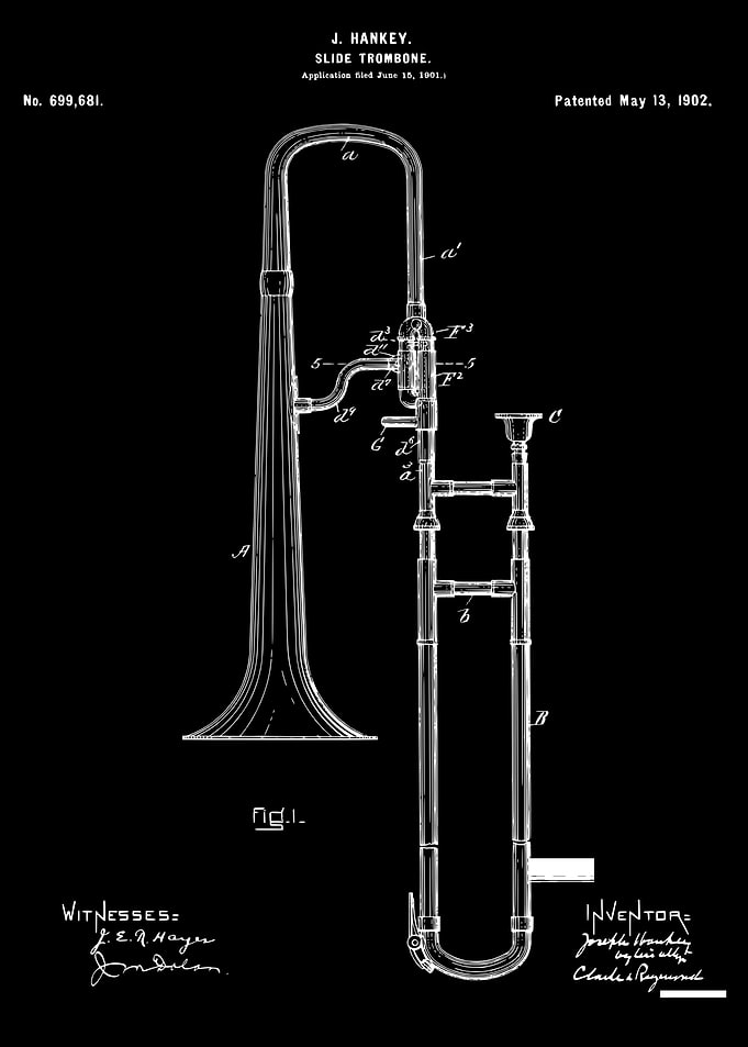 Slide trombone patent