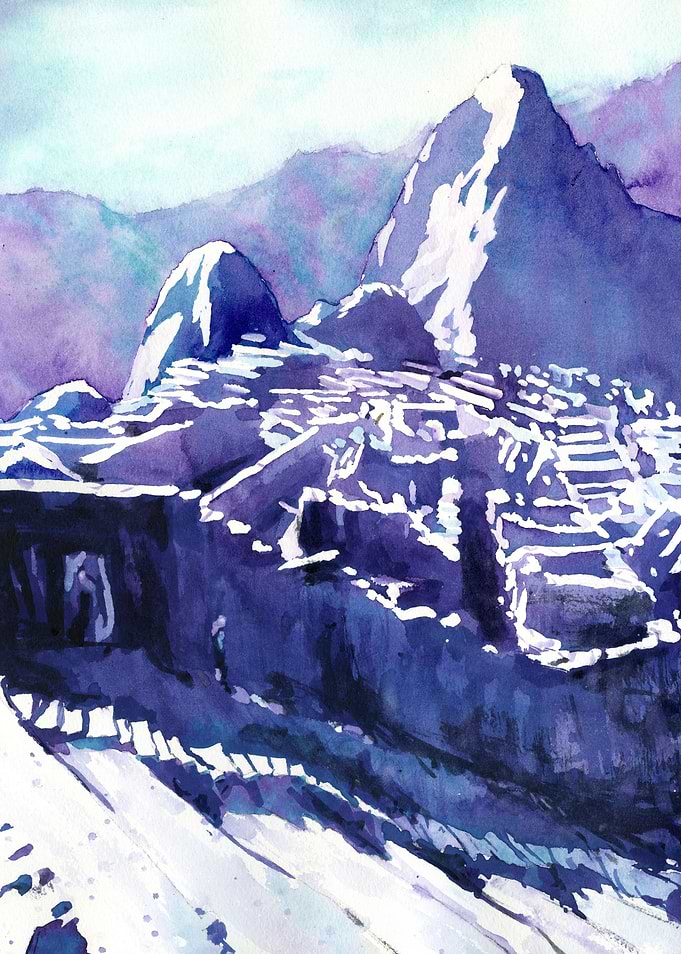 Machu Picchu Peru artwork
