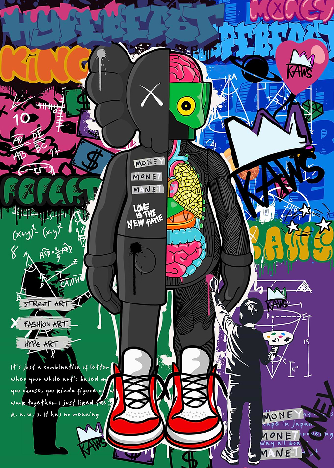 Pop art style kaws