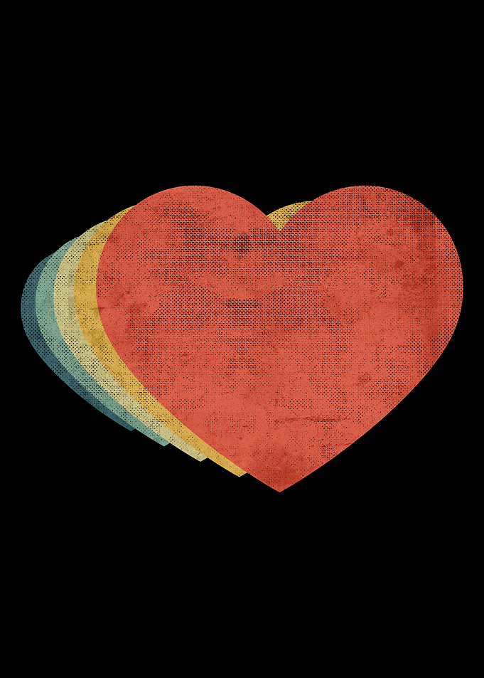 Heart Retro Vintage Color