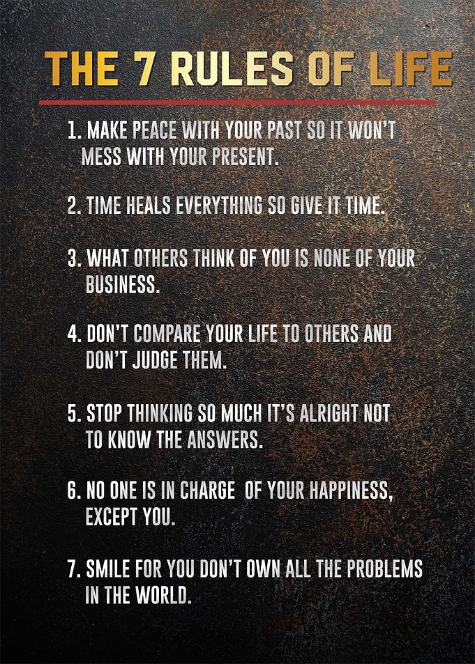 the 7 rules of life