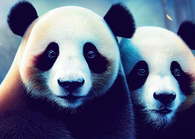 Cut Panda Twin