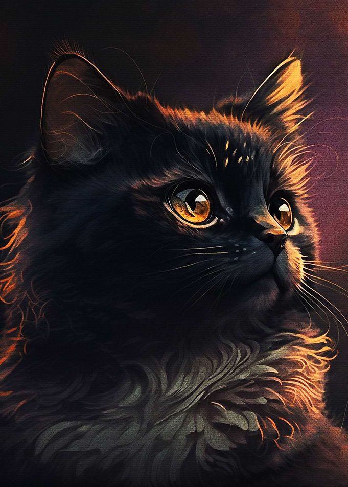 Portrait Black Cat
