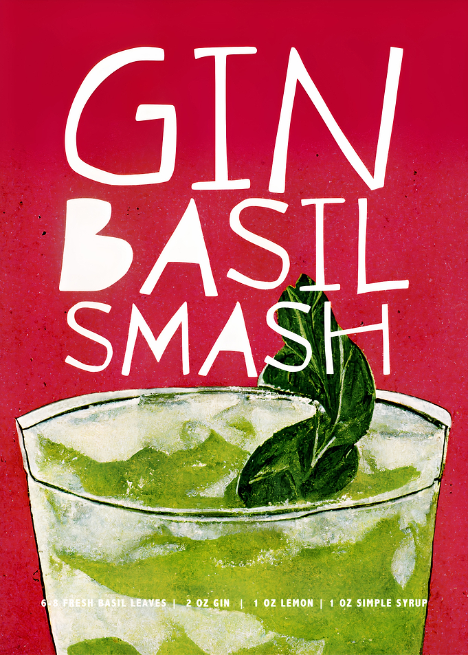 Gin Basil Smash Red Recipe