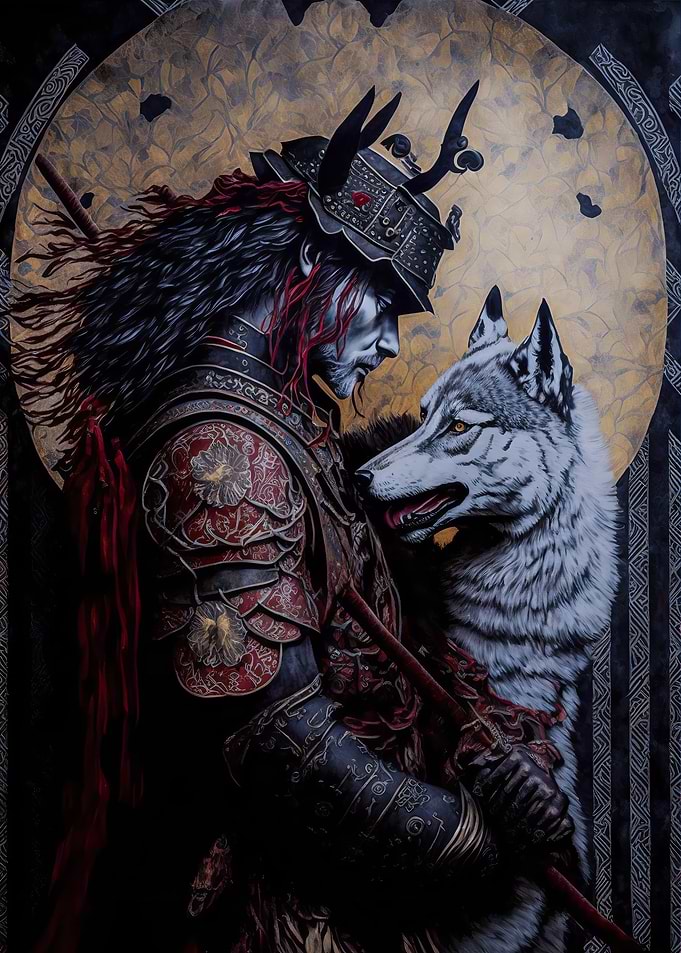 Japanese Samurai and Fox