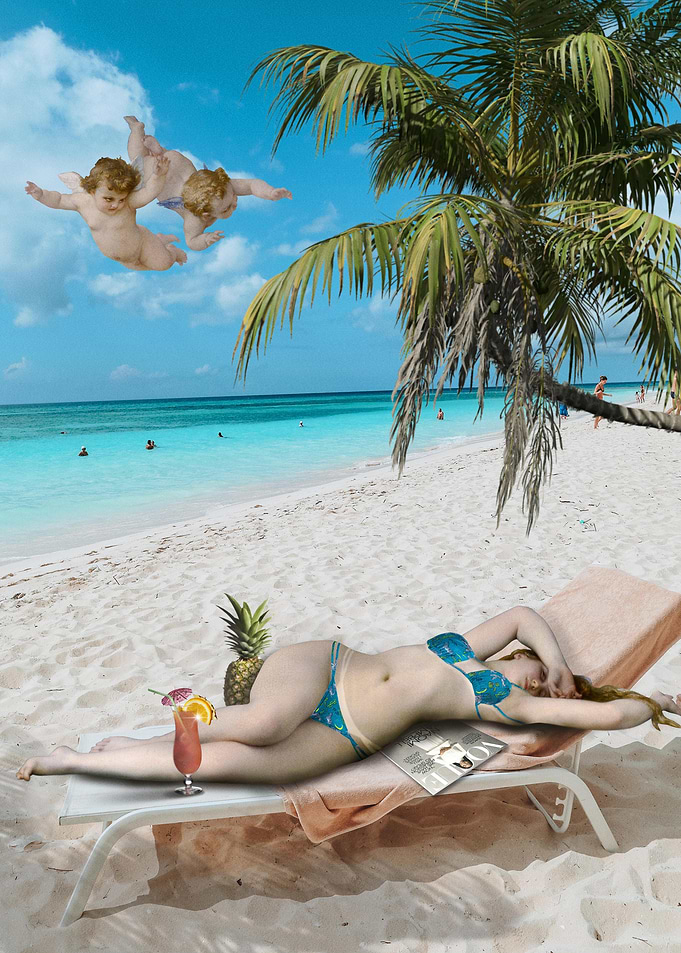 Nymph on beach