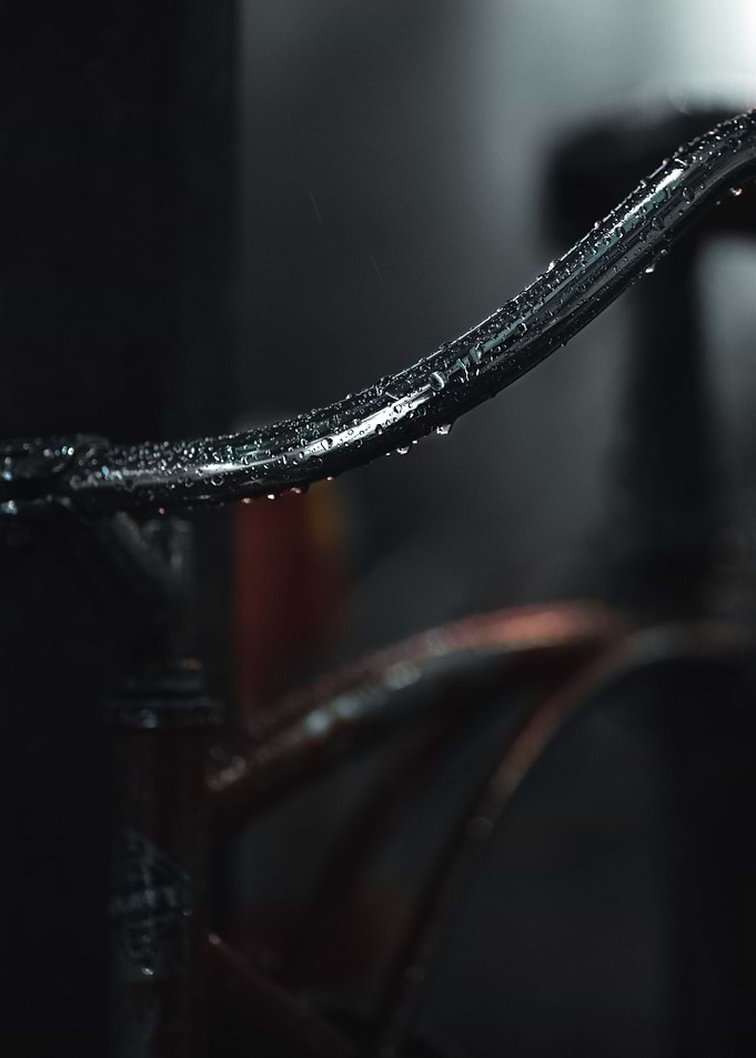 Rain Drops on a Bike
