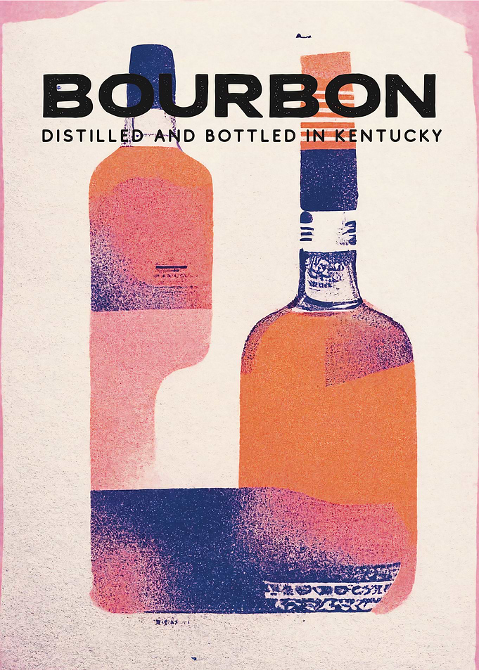 Vintage Bourbon Risograph