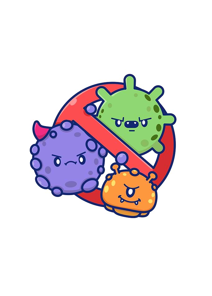 Cute Virus Cartoon