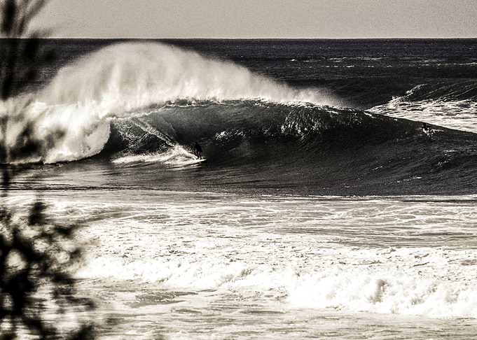 Surfing at The Pipeline