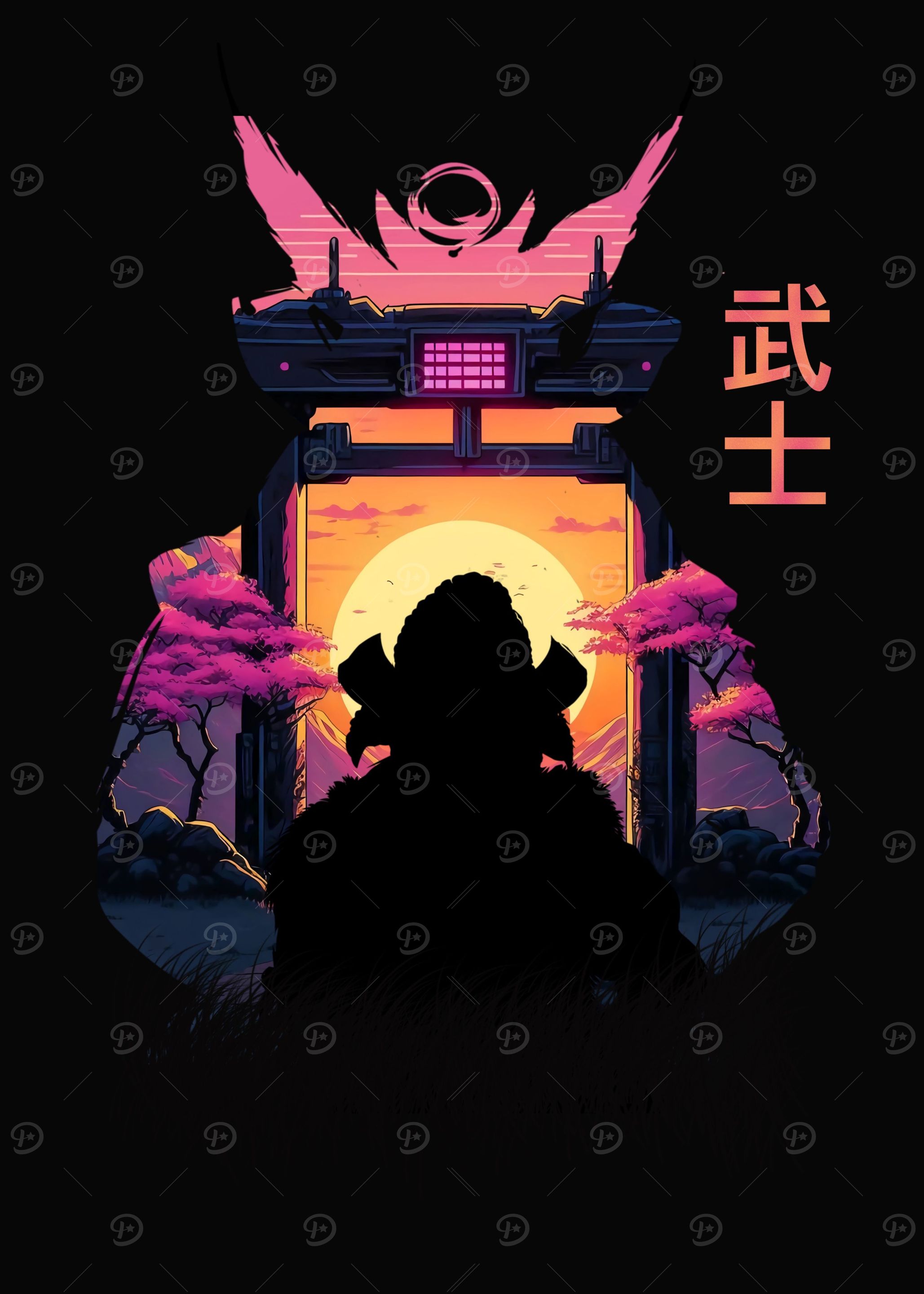 Shiluet japanase art