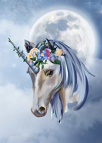 Unicorn and Flowers