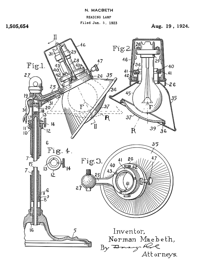 Reading lamp 1924