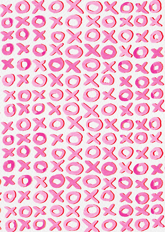 Xoxo pattern pink