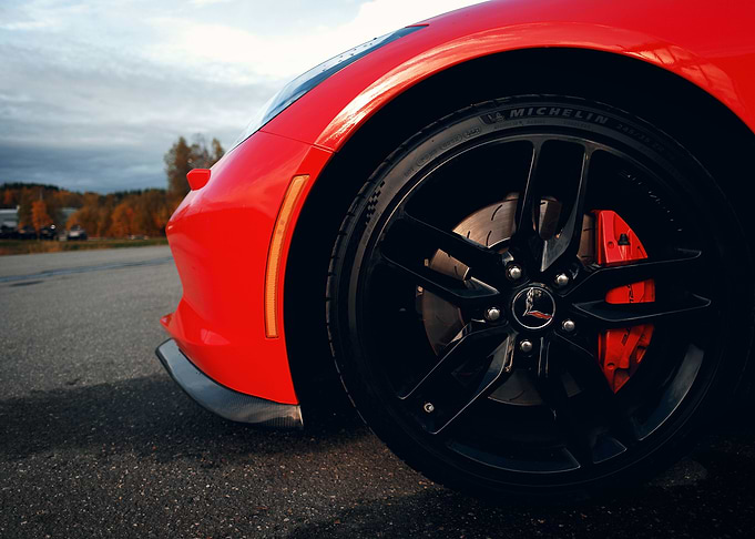 Upclose muscle car