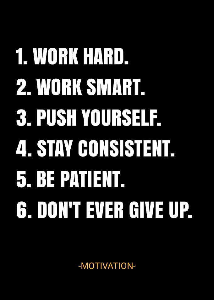 Motivation text art