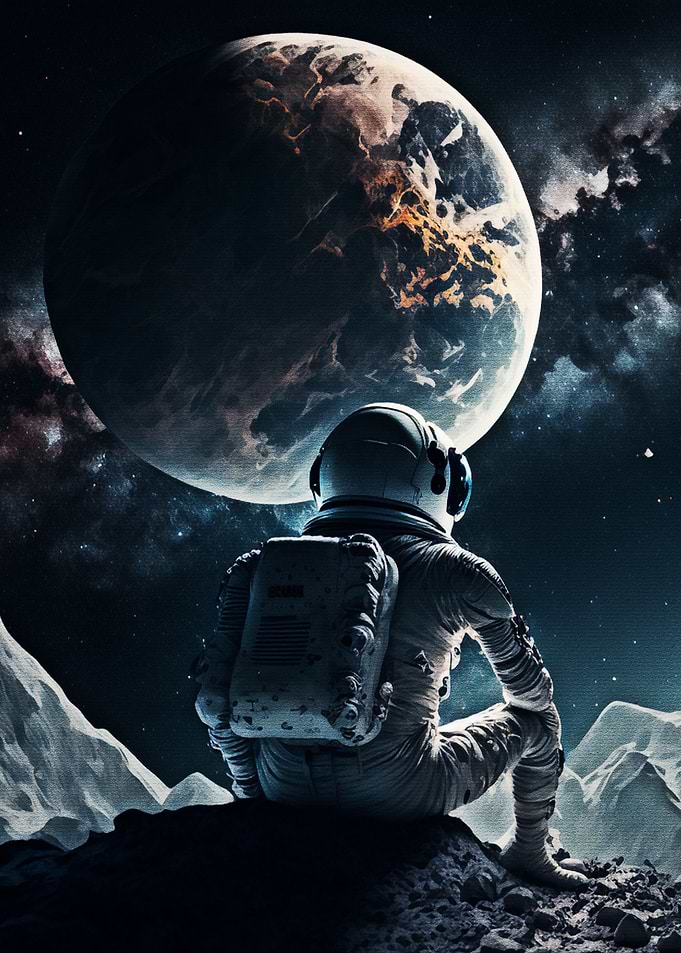 Astronaut is Sitting