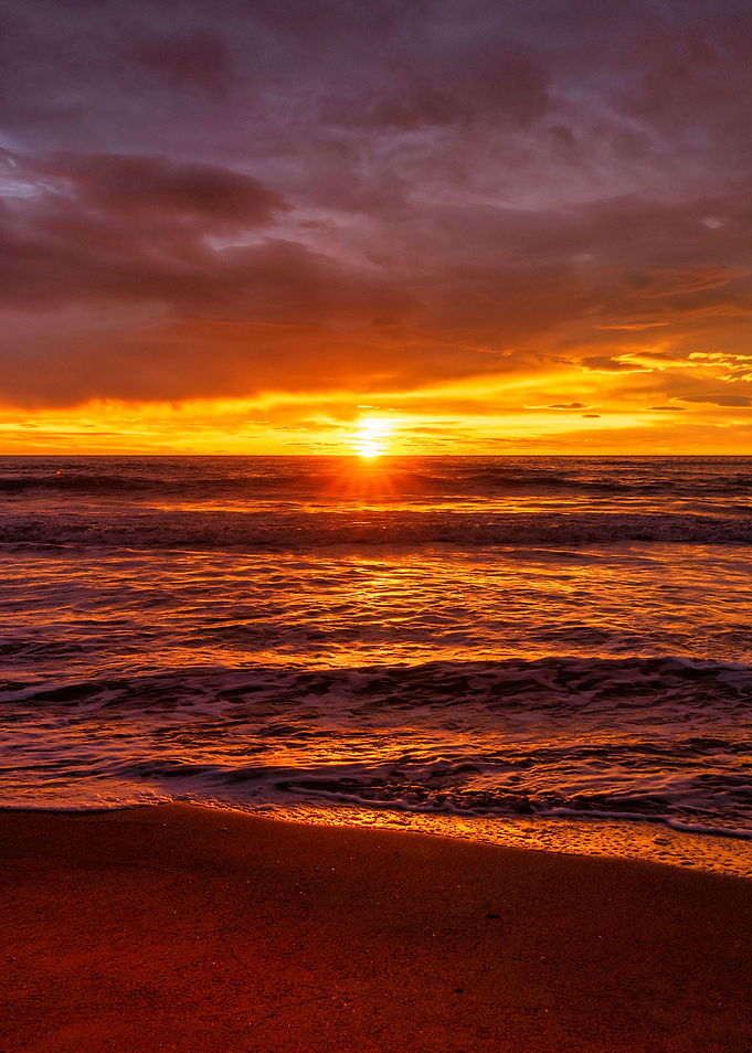 Beach sunset landscape