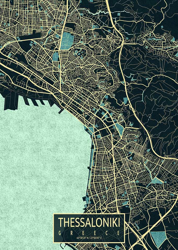 Thessaloniki Map Summer