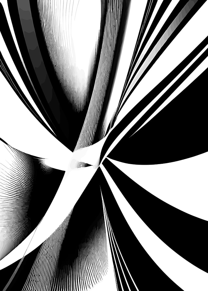 ABSTRACT ART B AND W