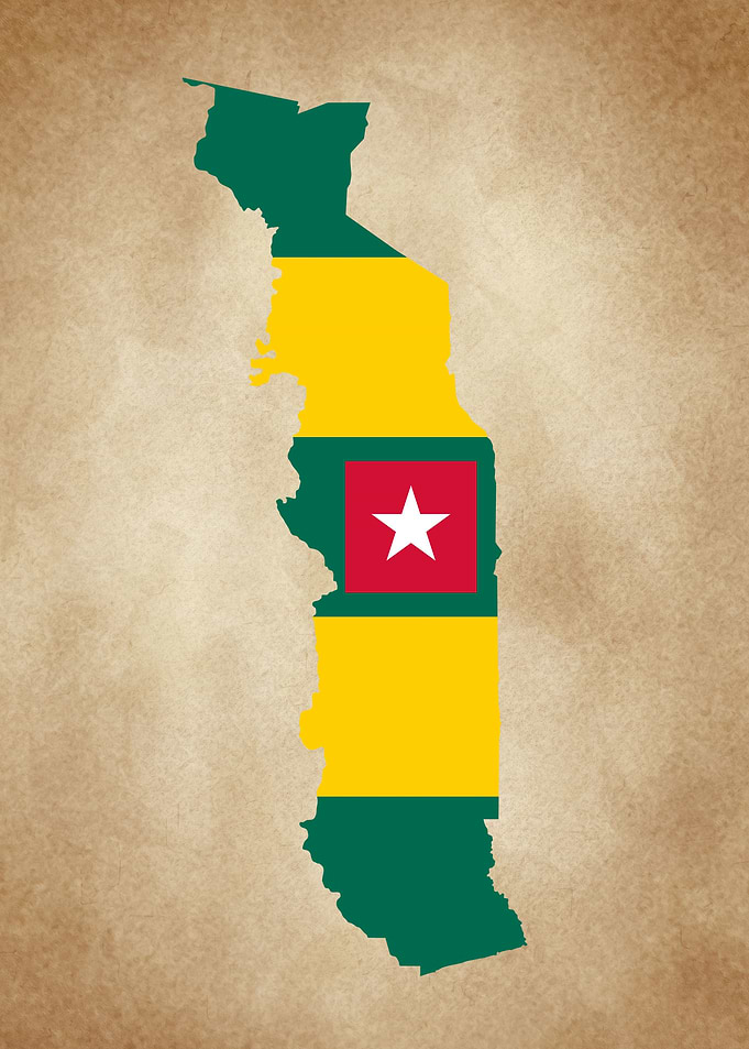 Togo map vintage