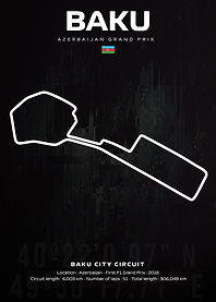 F1 Baku circuit map
