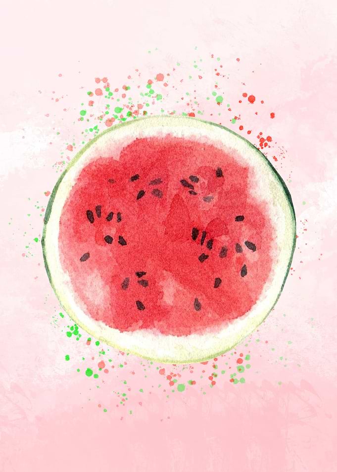 watermelon watercolor