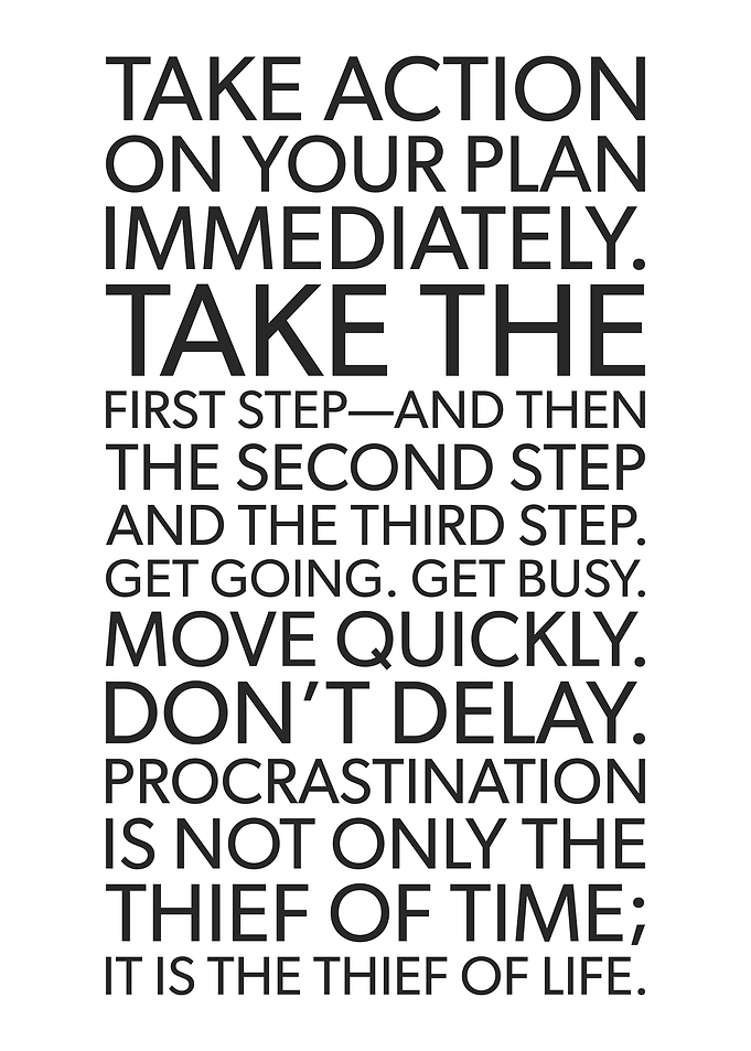 Take Action On Your Plan