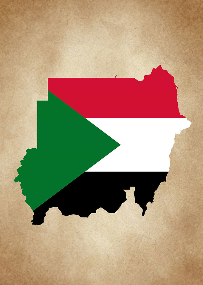 Sudan map vintage