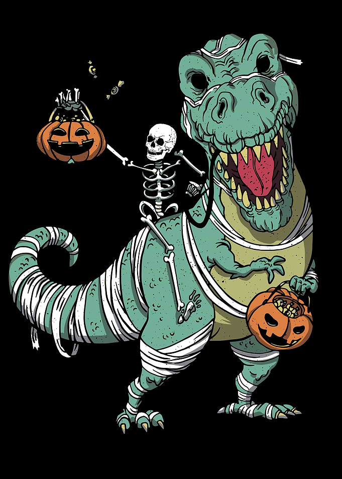 Dinosaur Mummy Skeleton