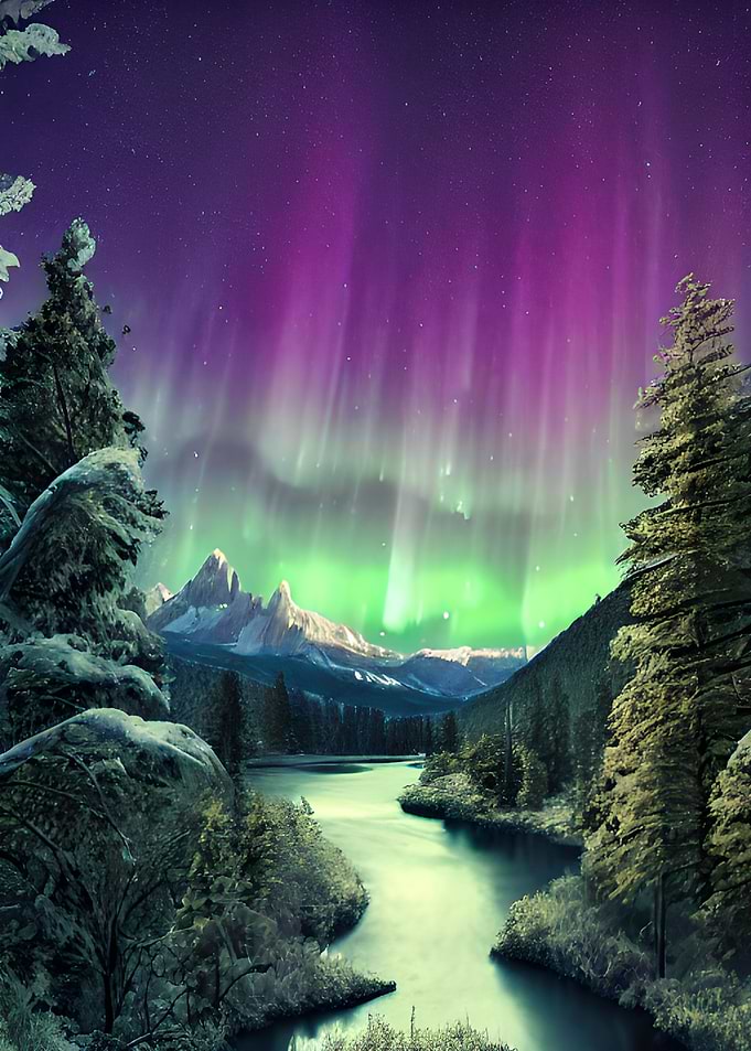 Polar lights in Forest