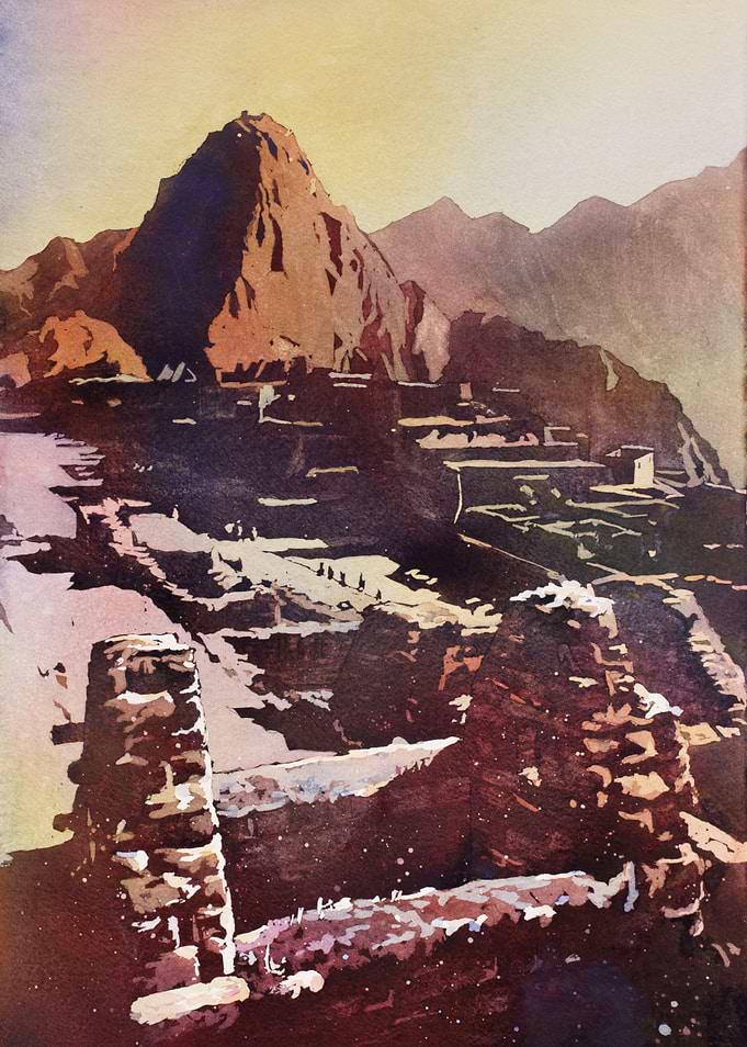 Machu Picchu Peru artwork