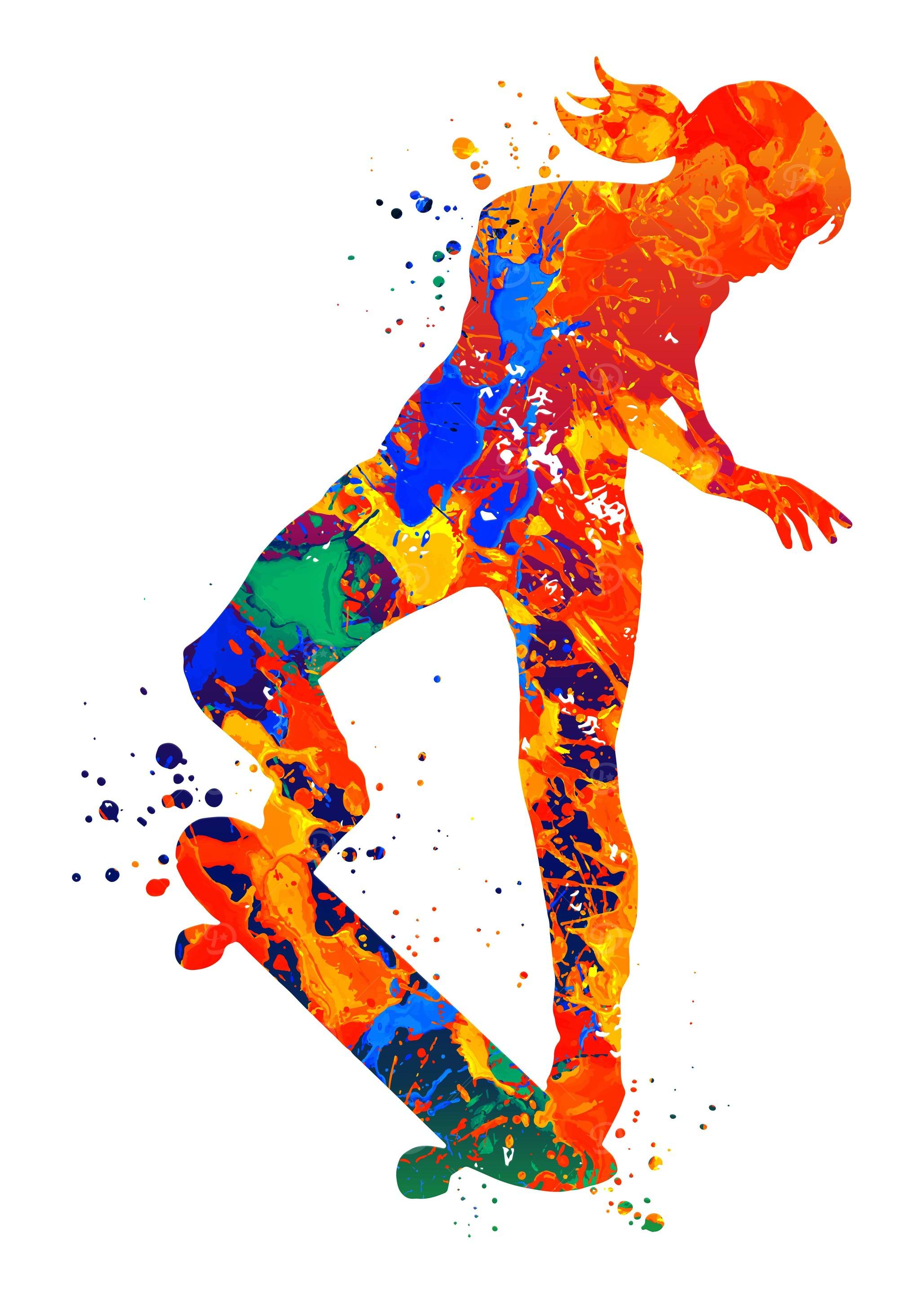 Skateboarder Girl