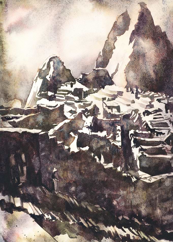 Machu Picchu Peru artwork